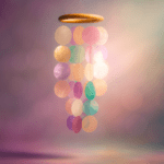 Carillon à vent en coquillages multicolores ronds – Image 2