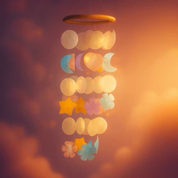 Carillon à vent en coquillages multicolores motifs – Image 2