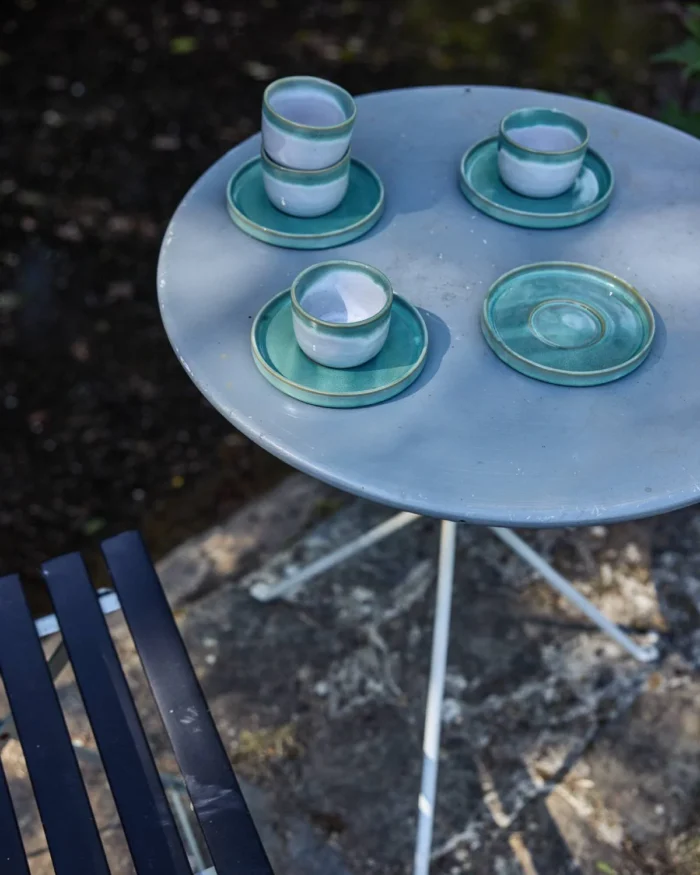 Tasse en Céramique Turquoise & Blanc – Onomao – Image 4