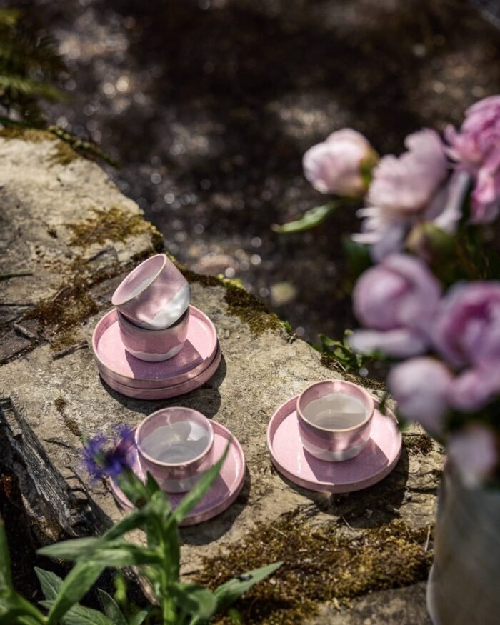 Tasse en Céramique Rose & Blanc – Onomao – Image 2