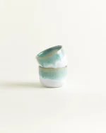 Tasse en Céramique Turquoise & Blanc – Onomao – Image 3