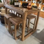 Table haute en Teck - 130 cm