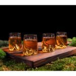 Coffret de 4 verres à shooter Topographic – Verres à spiritueux design – Image 3