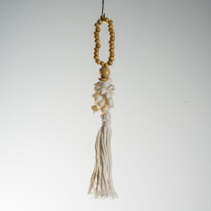 Décoration de poignée de porte en bois et coquillages – Image 6