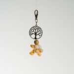Porte-clés artisanal Arbre de Vie ou feuille et coquillages – Image 3