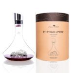 Carafe à vin Topographic Mont Blanc – 1,8 L en Verre Soufflé Artisanal – Image 3