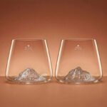 Lot de 2 verres Topographic Mont Fuji et Denali – Spiritueux en Verre Artisanal – Image 3