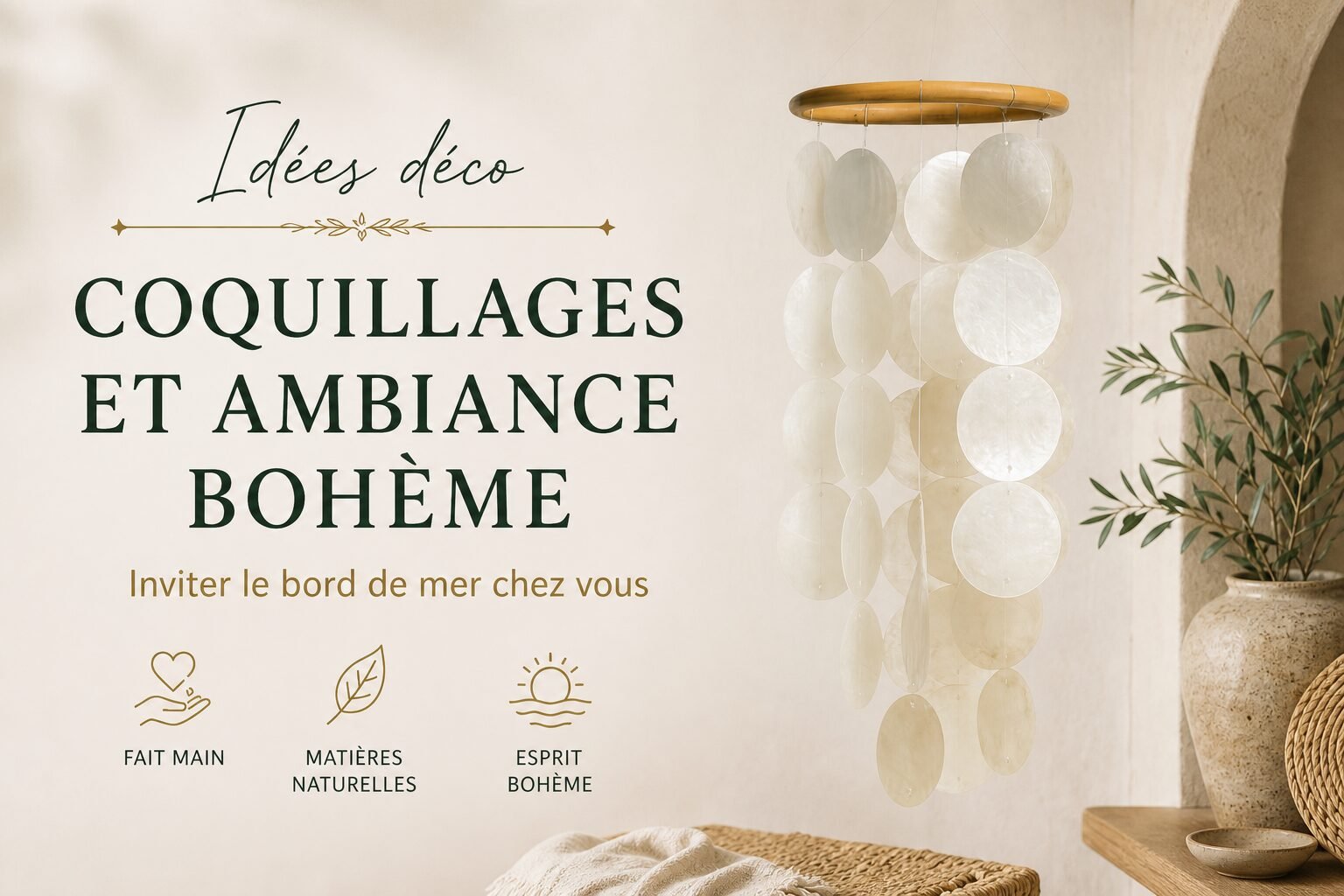 Idées décoration en coquillages et ambiance bohème